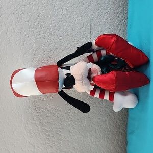 NWT Disneyland Resort 2003 Christmas Goofy Candycane Bean Bag Plush With…